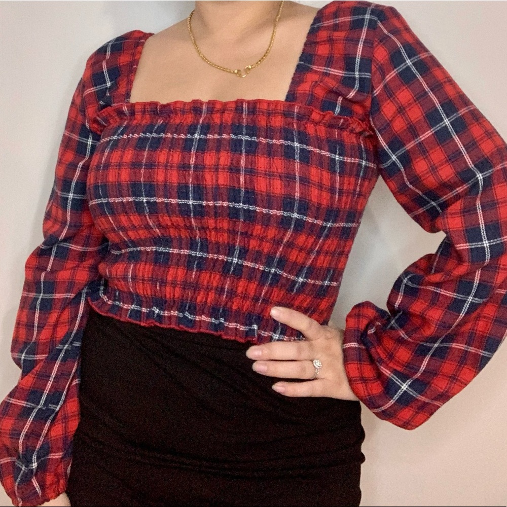 Plaid crop top